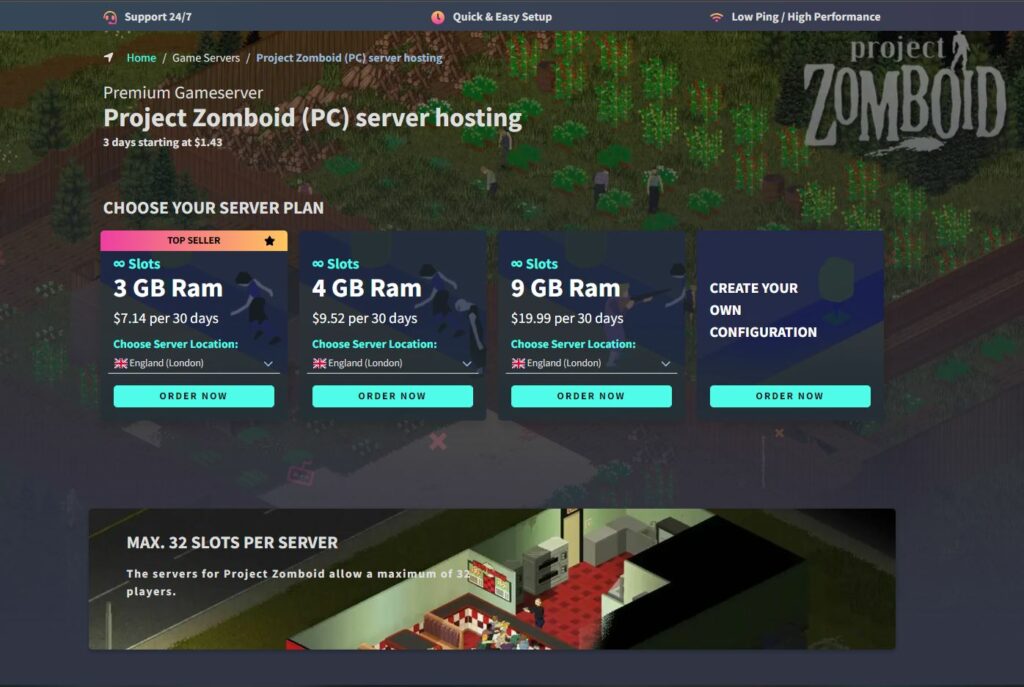 GPortal Project Zomboid Hosting