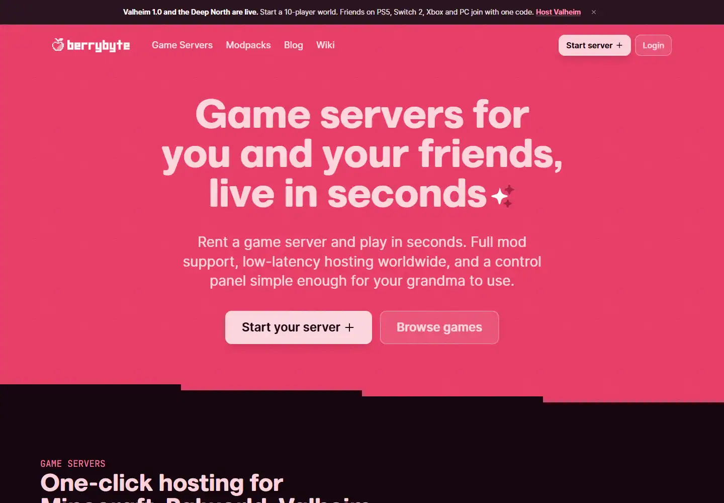 berrybyte homepage screenshot
