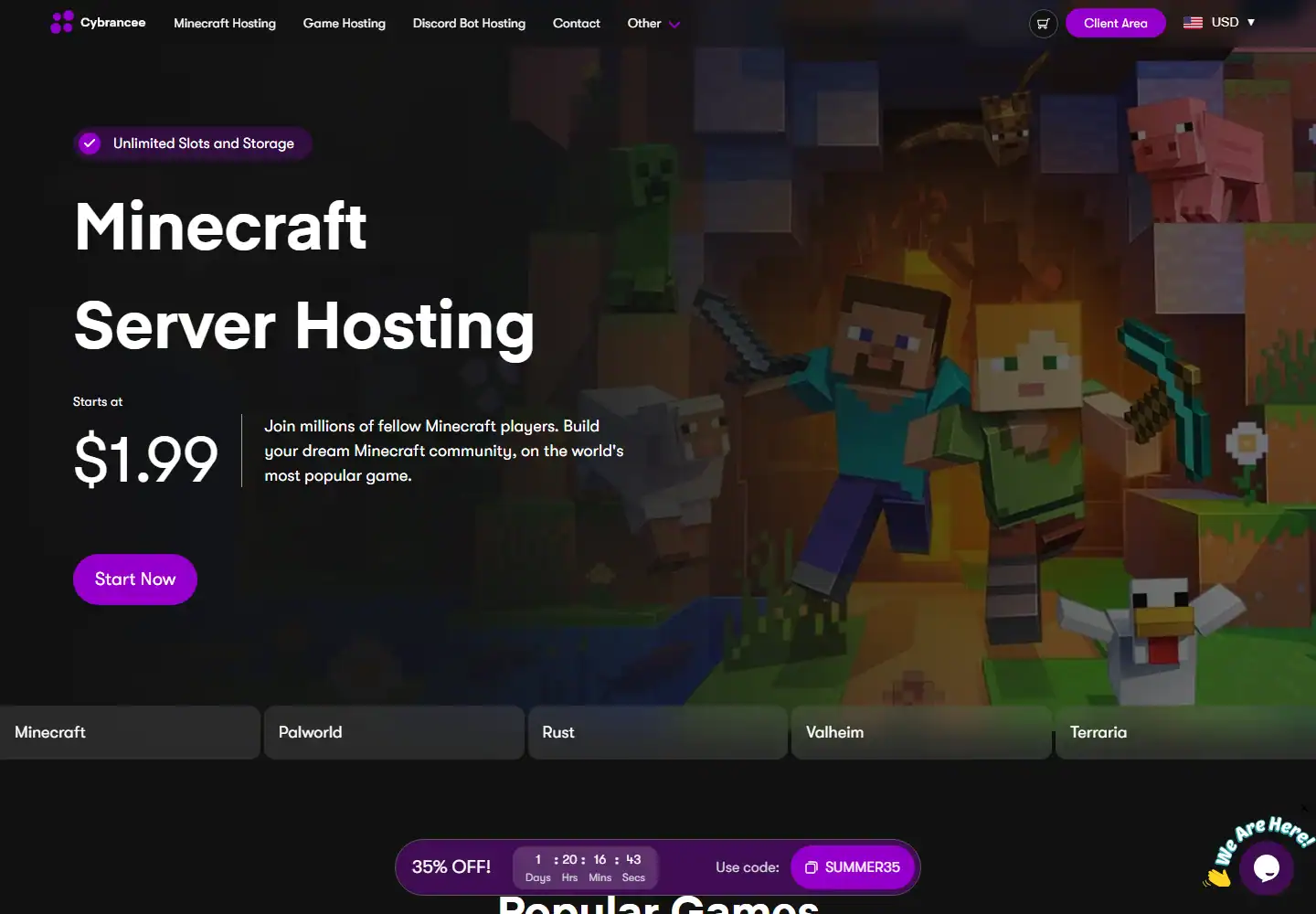 Cybrancee homepage screenshot