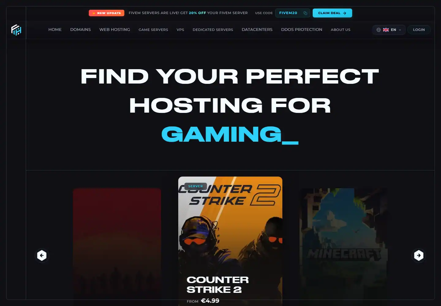 FREAKHOSTING homepage screenshot