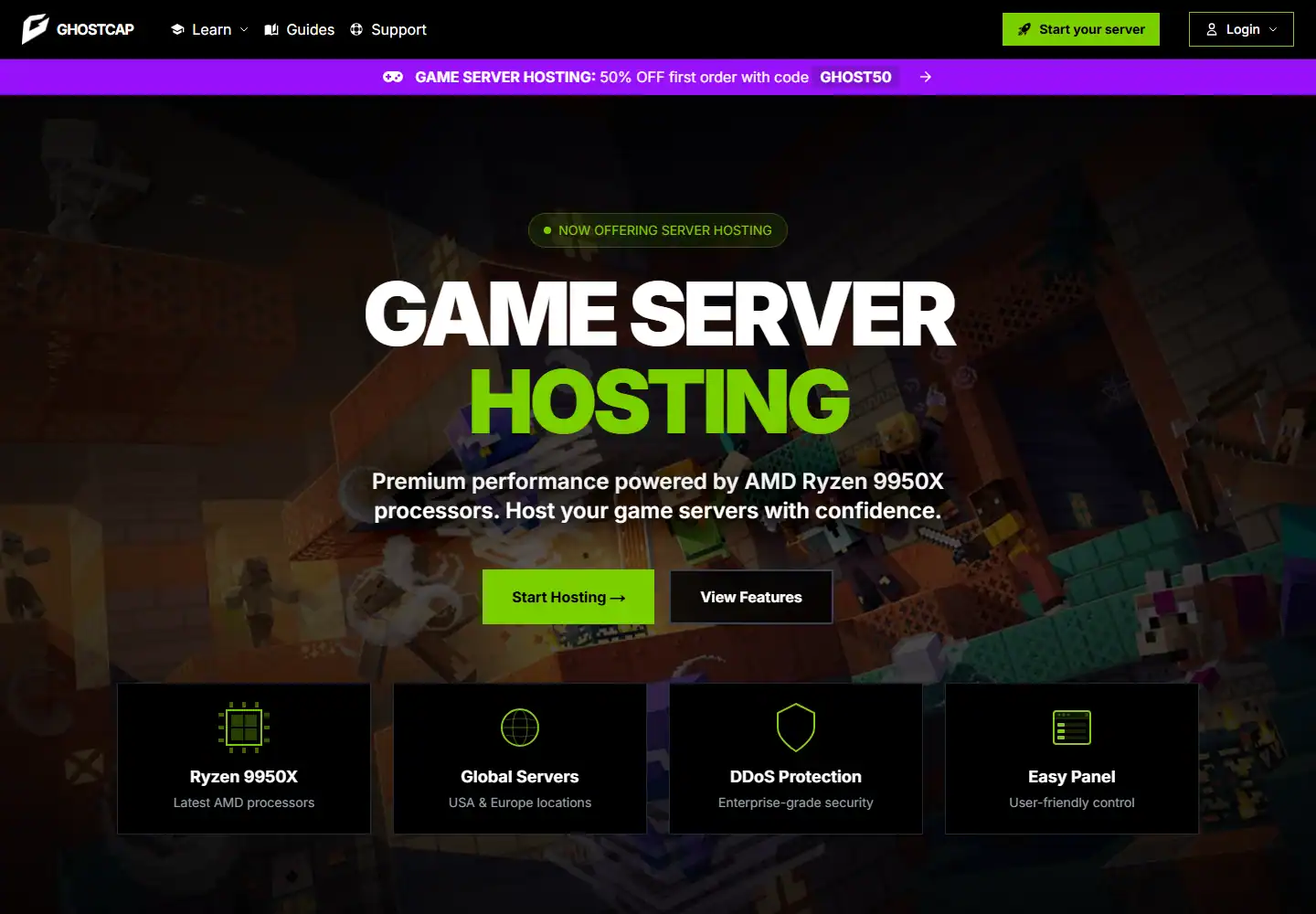 GHOSTCAP homepage screenshot