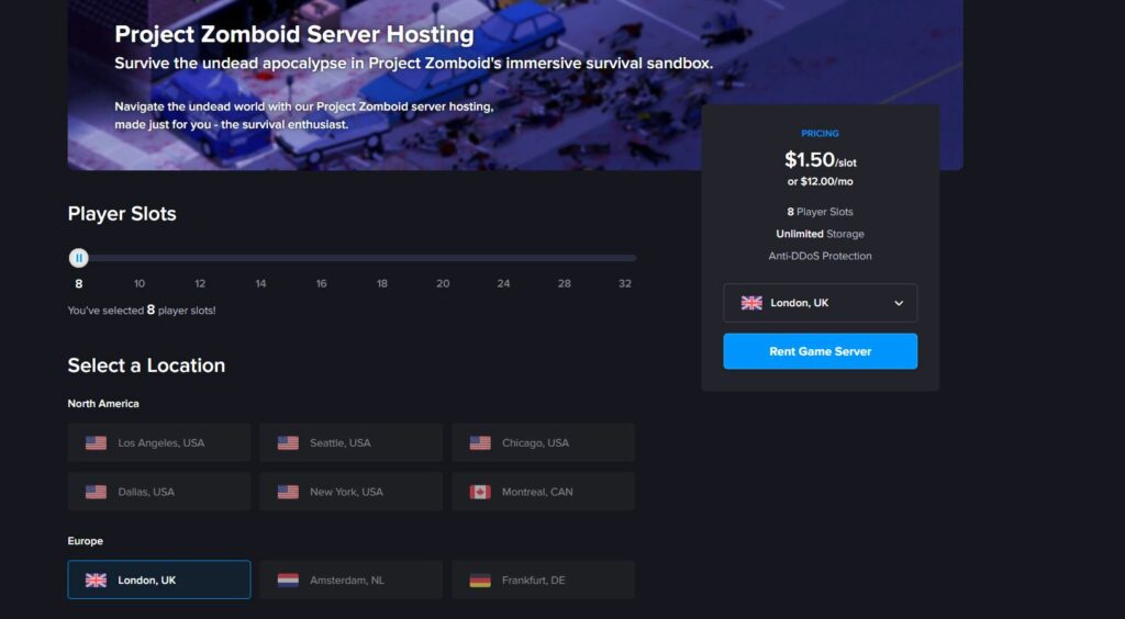 Hosthavoc server hosting for Project Zomboid. 