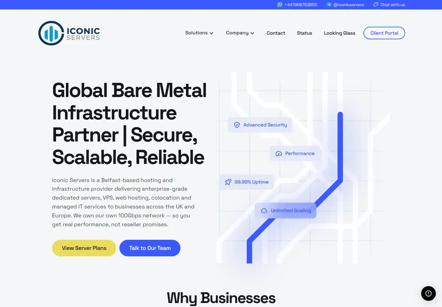 Iconic Servers homepage screenshot