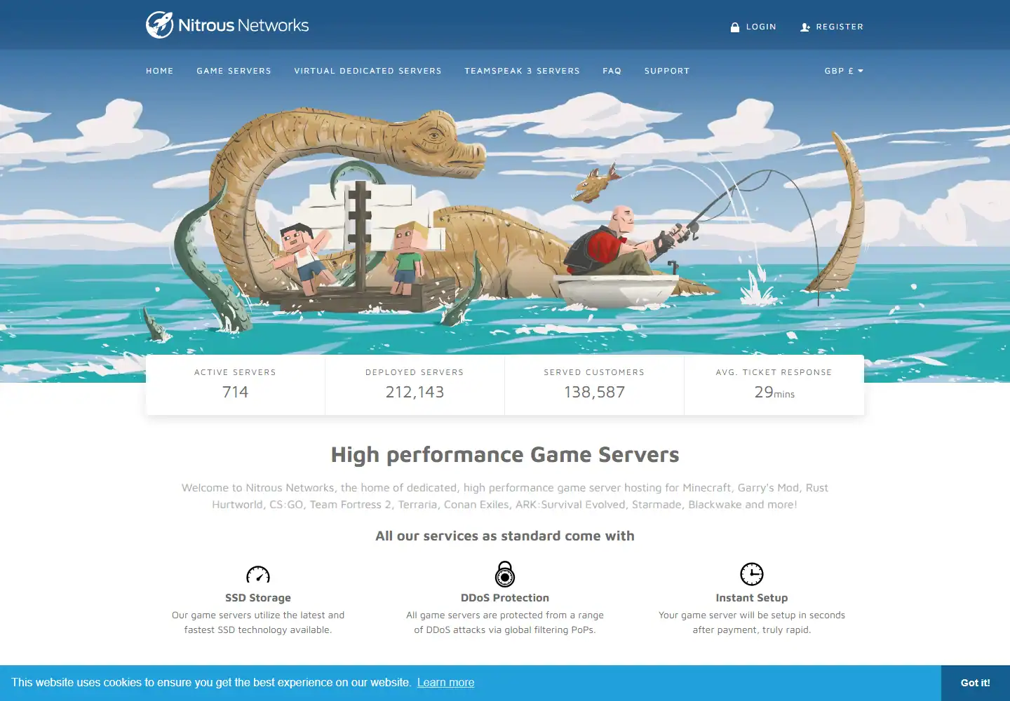 Nitrous Networks homepage screenshot