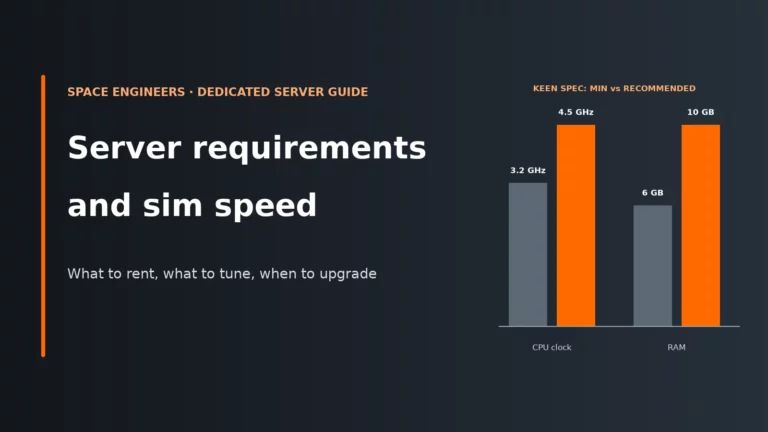 Space Engineers Dedicated Server Requirements and Sim Speed: Fix or Upgrade?