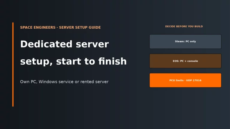 How to Set Up a Space Engineers Dedicated Server
